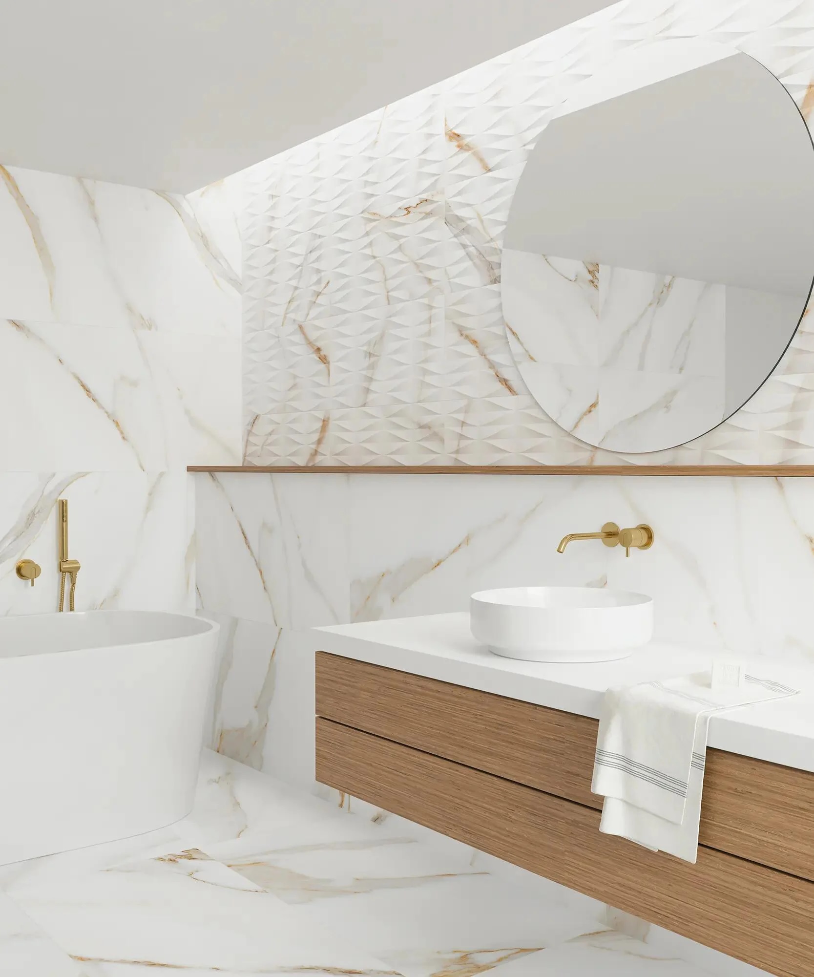 Porcelanato Ilva 45x90 Calacatta Marble Home