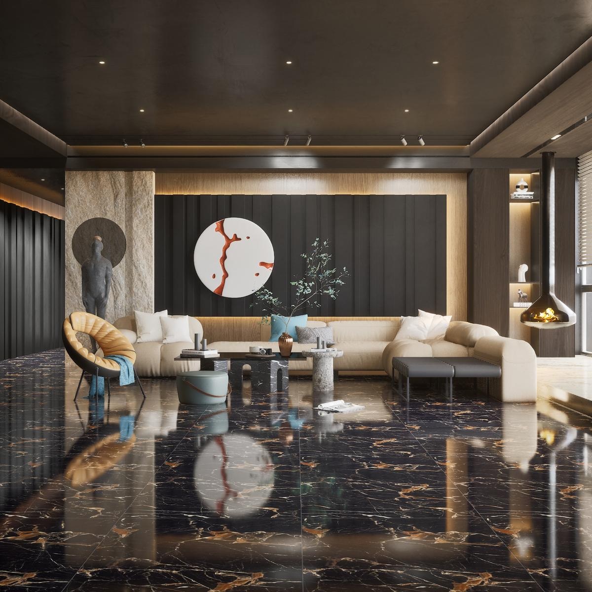 Porcelanato Brid 60X120 Sagon Black