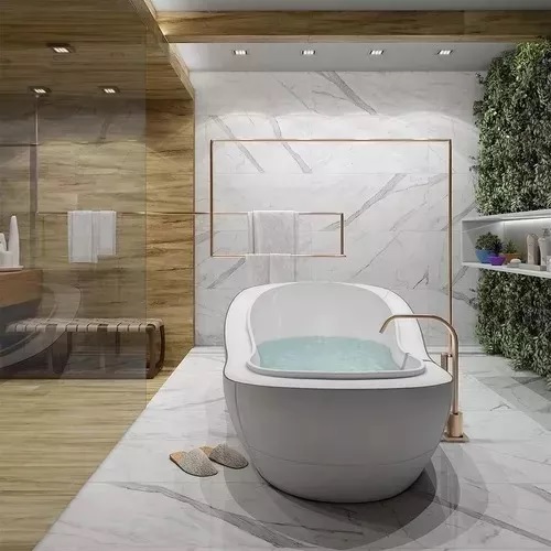 Porcelanato Ilva 45x90 Statuario Marble Home