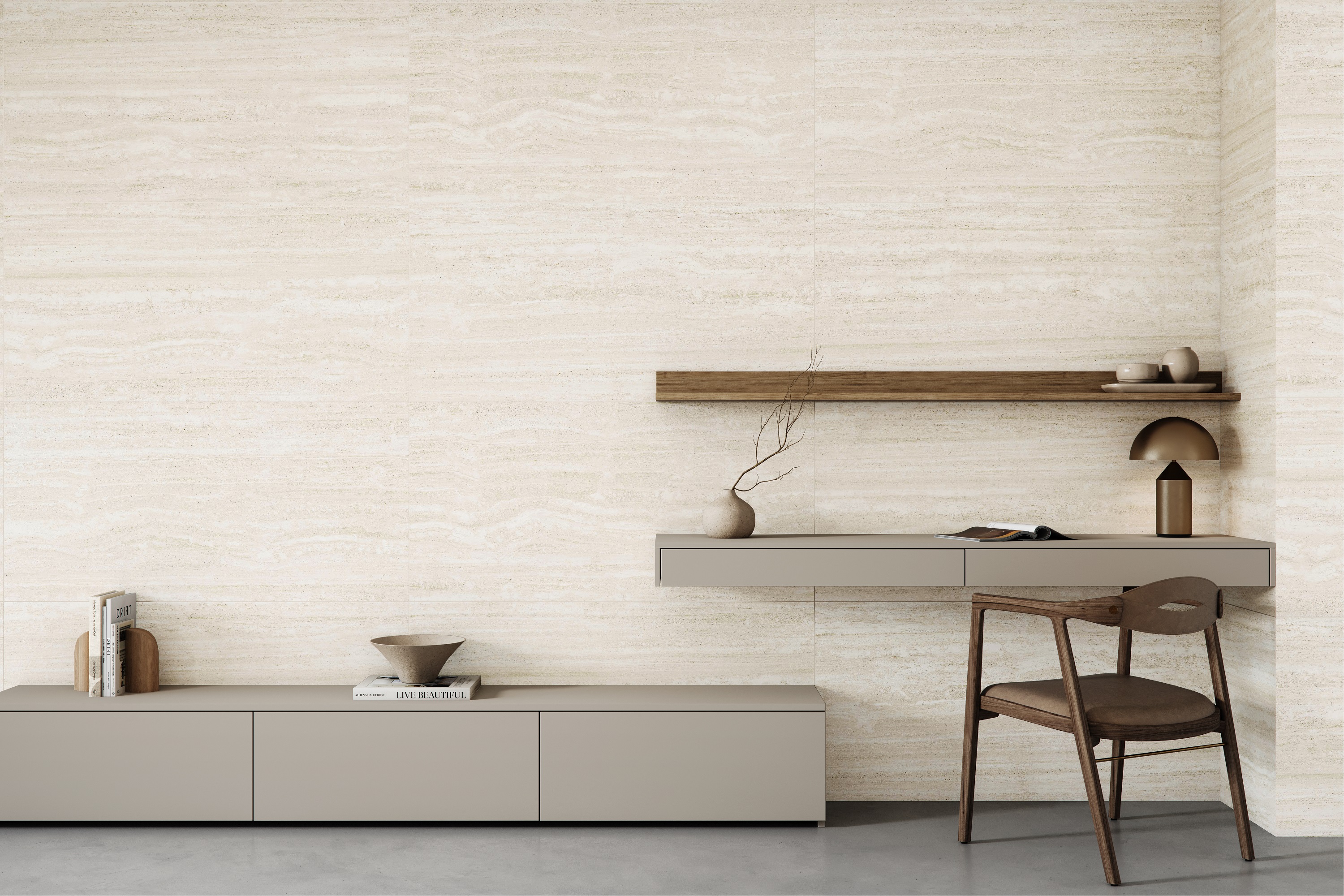 Porcelanico Embramaco 64x123 Supra Travertino Navona