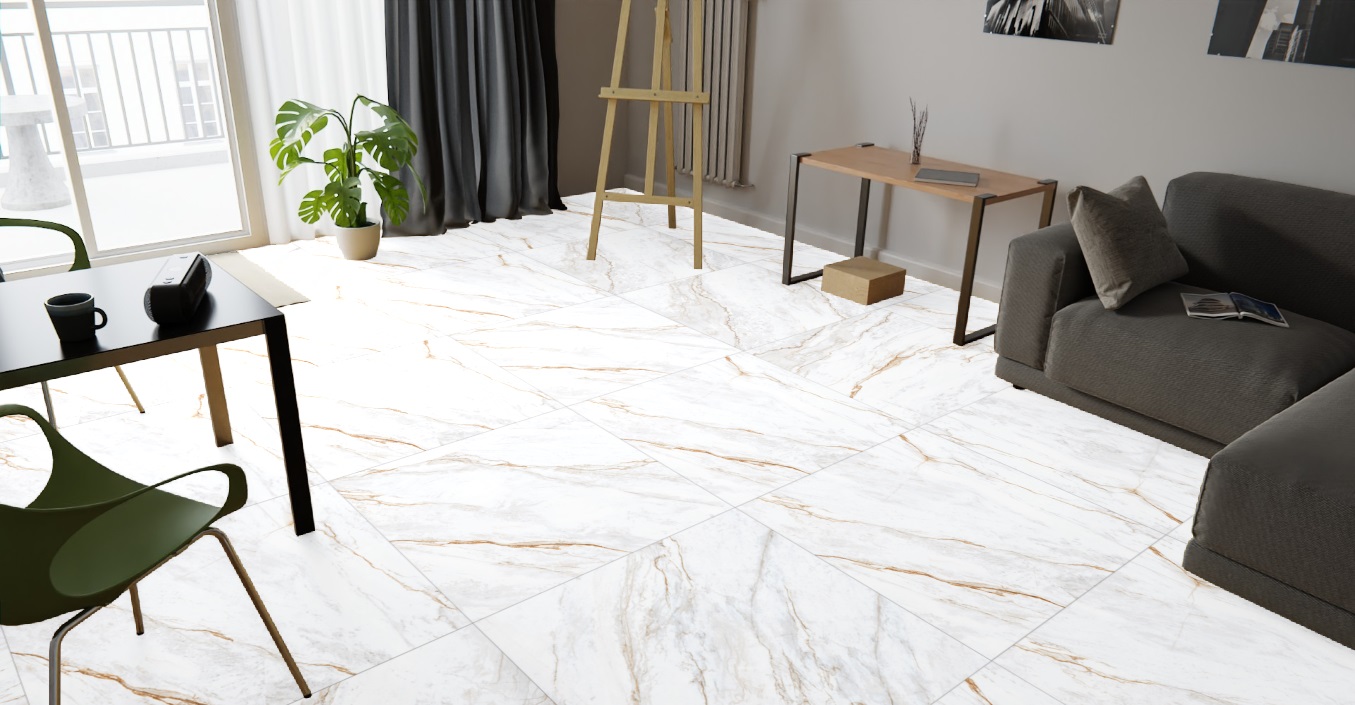 Porcelanato Villagres 106x106 Marmo De Oro