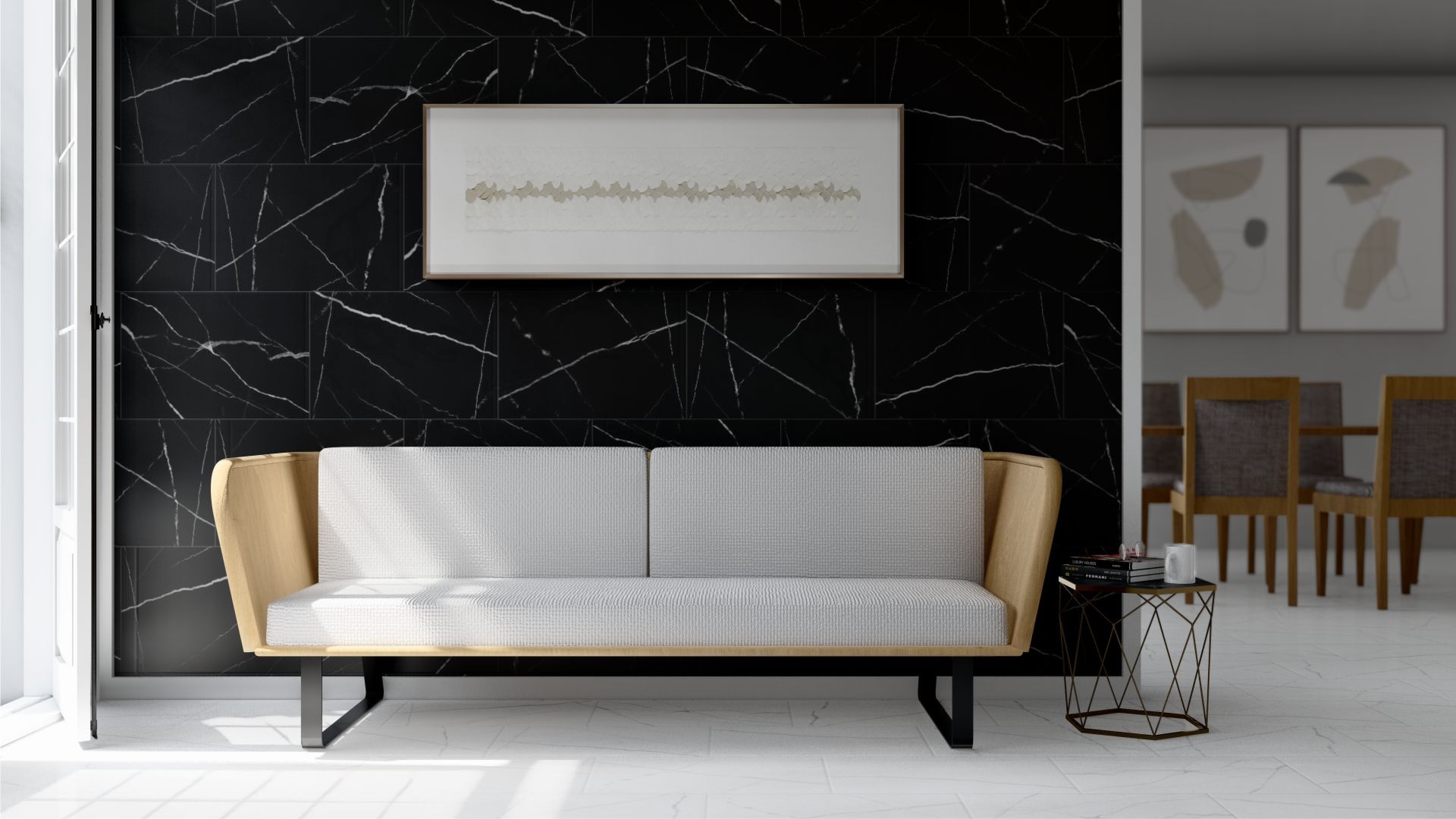 Ceramica Cortines 30x45 Statuario Negro