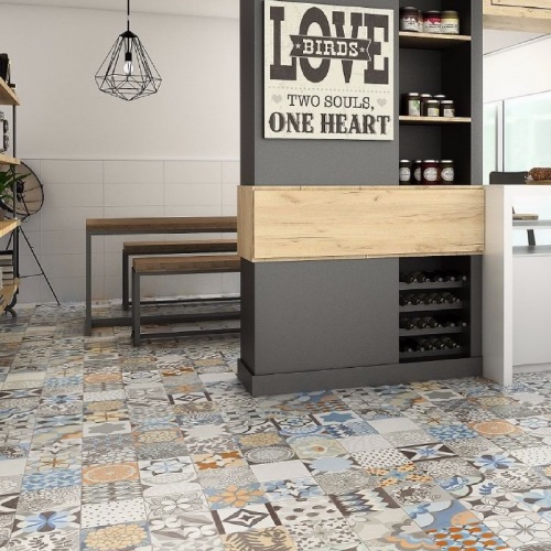 Ceramica Lourdes 56x56 Calcareo Color