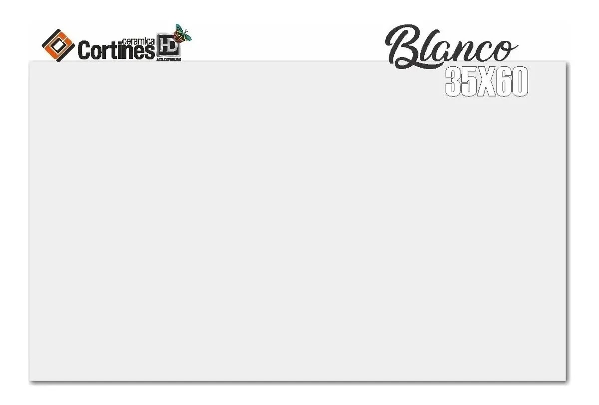 Ceramica Cortines 35x60 Blanco Satinado