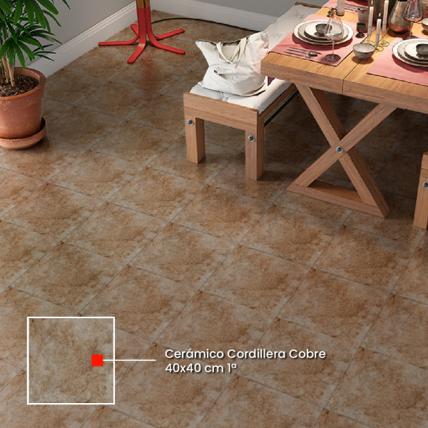 Ceramica Cortines 40x40 Cordillera Cobre
