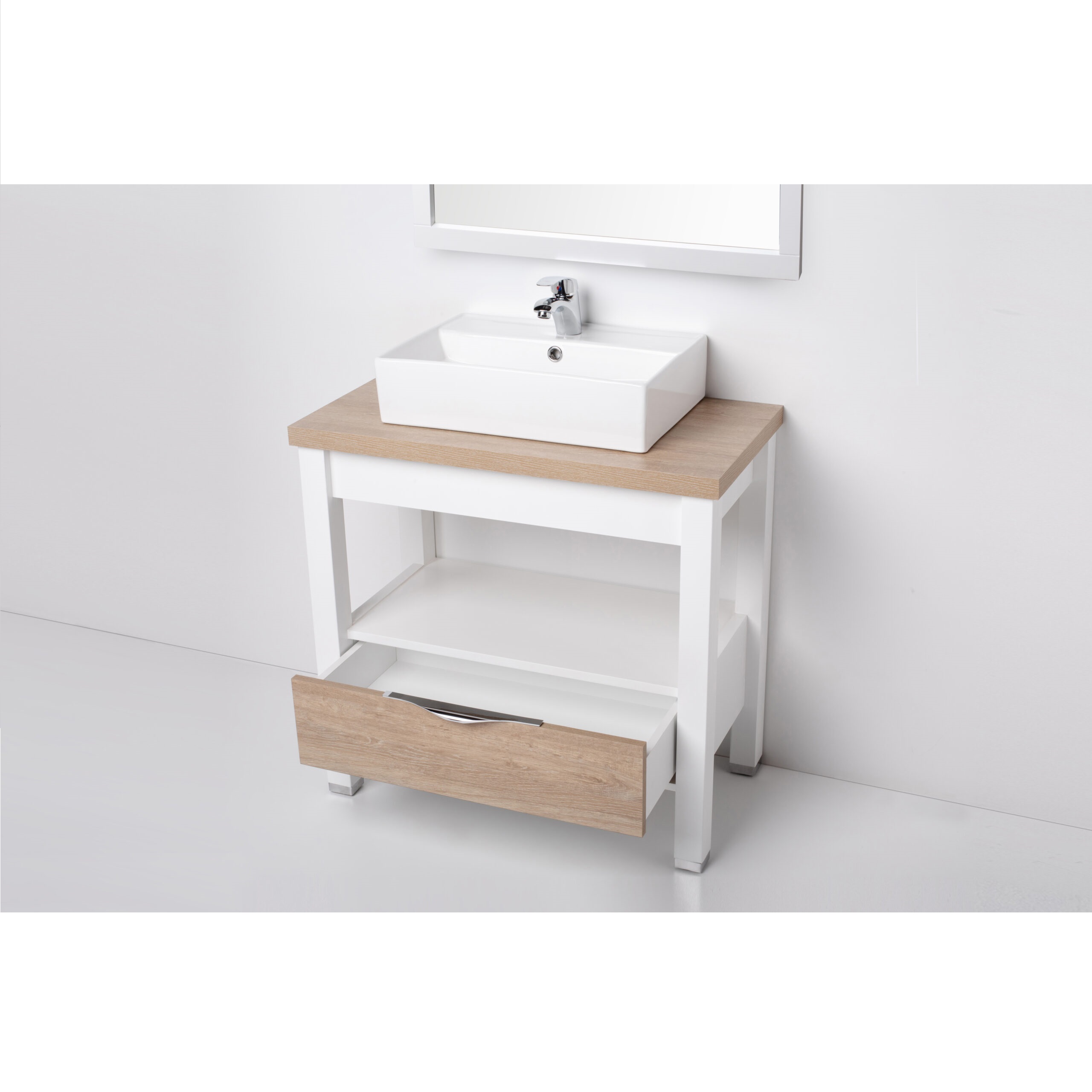 Espejo Campi Oak 60x80 Blanco
