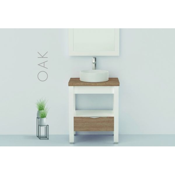 Espejo Campi Oak 60x80 Blanco