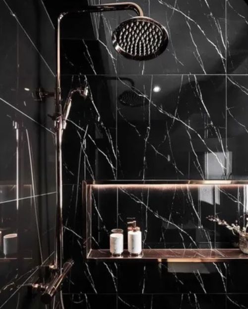 Porcelanato San Pietro Láminas 80x160 Negro Marquina
