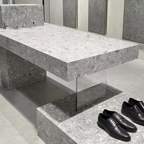 Porcelanato Cerro Negro 64x122 Terrazo Gris