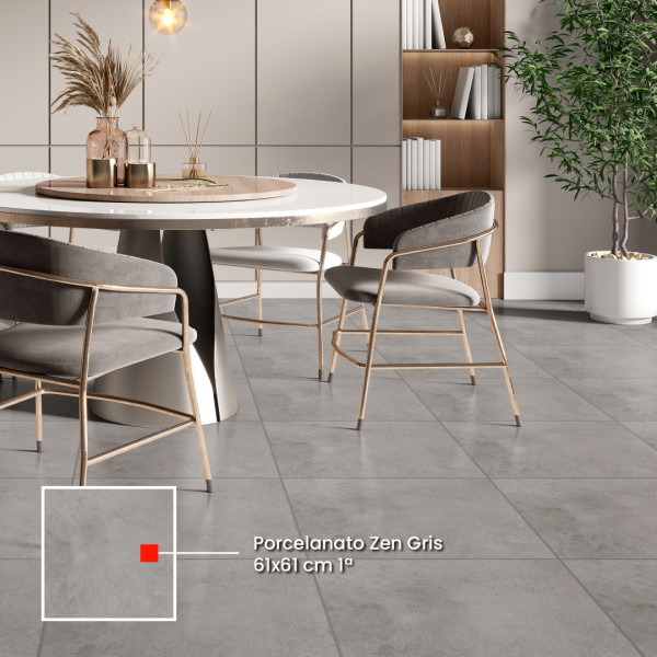 Porcelanato Cerro Negro 60x60 Zen Gris