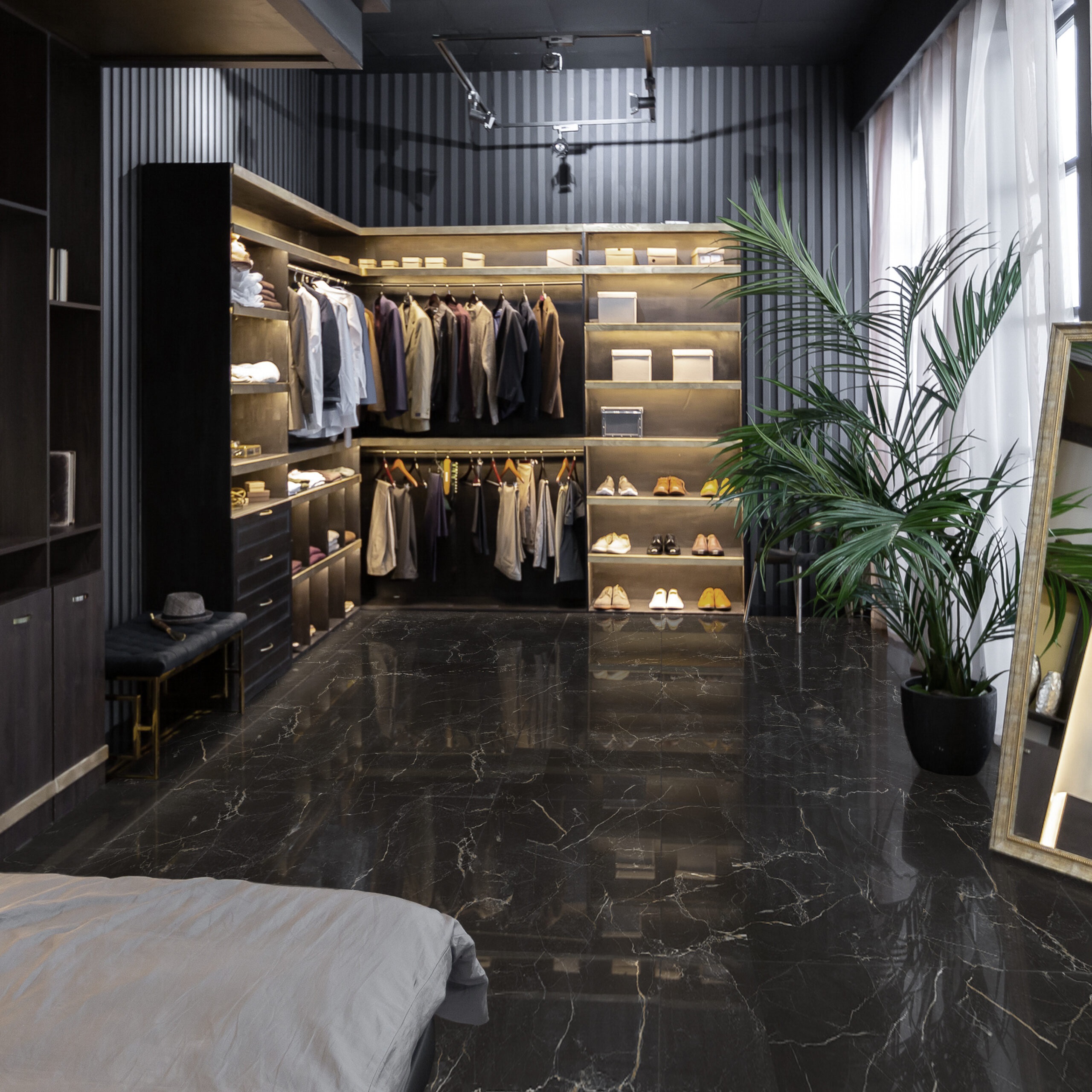 Porcelanato Cerro Negro 58x117 Portoro Pulido