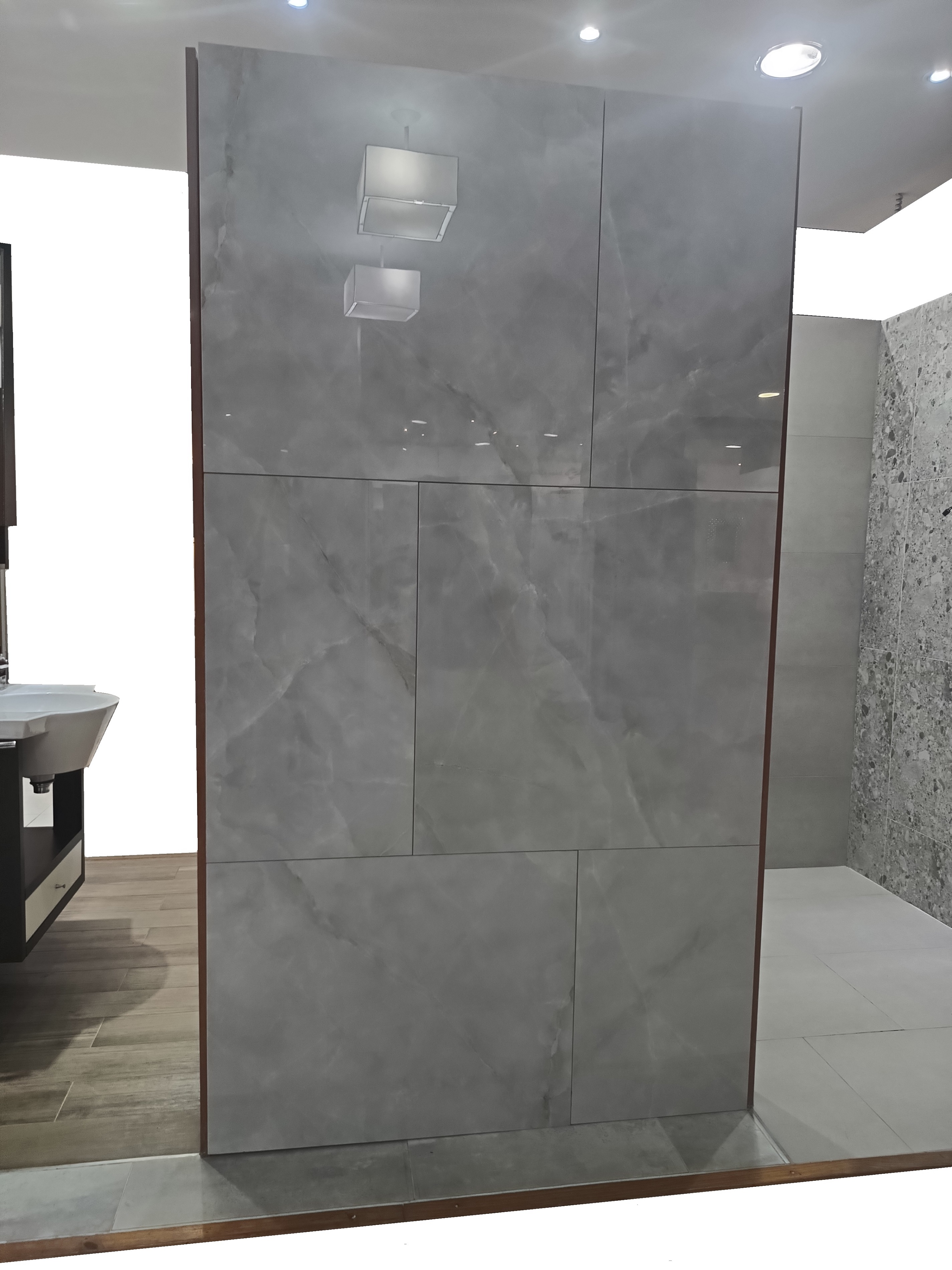 Porcelanato Lourdes 80x80 Goya Gris Pulido