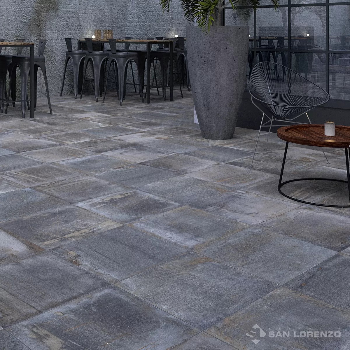 Porcelanato San Lorenzo 58x58 Trudos Gris