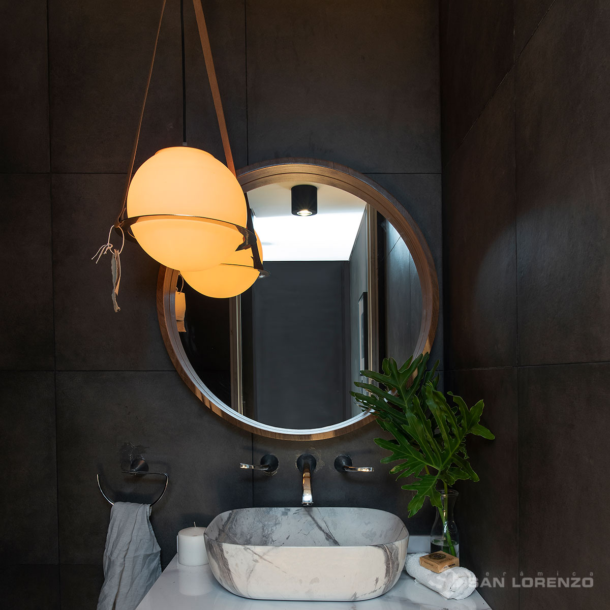 Porcelanato San Lorenzo 58x58 Terraferma Black
