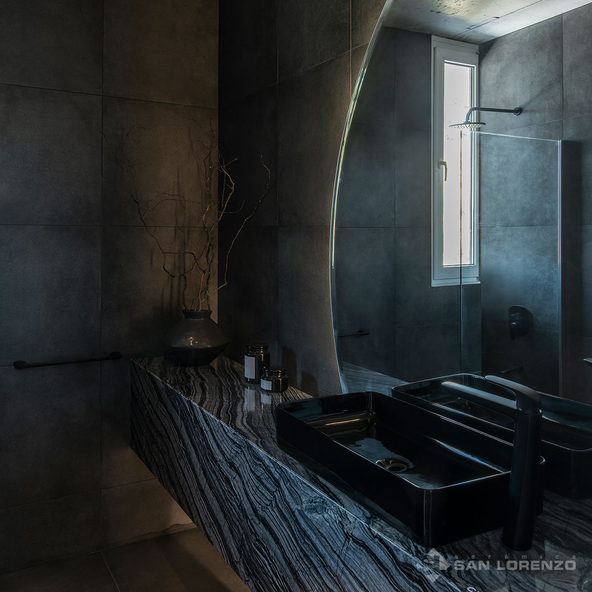 Porcelanato San Lorenzo 58x58 Terraferma Black