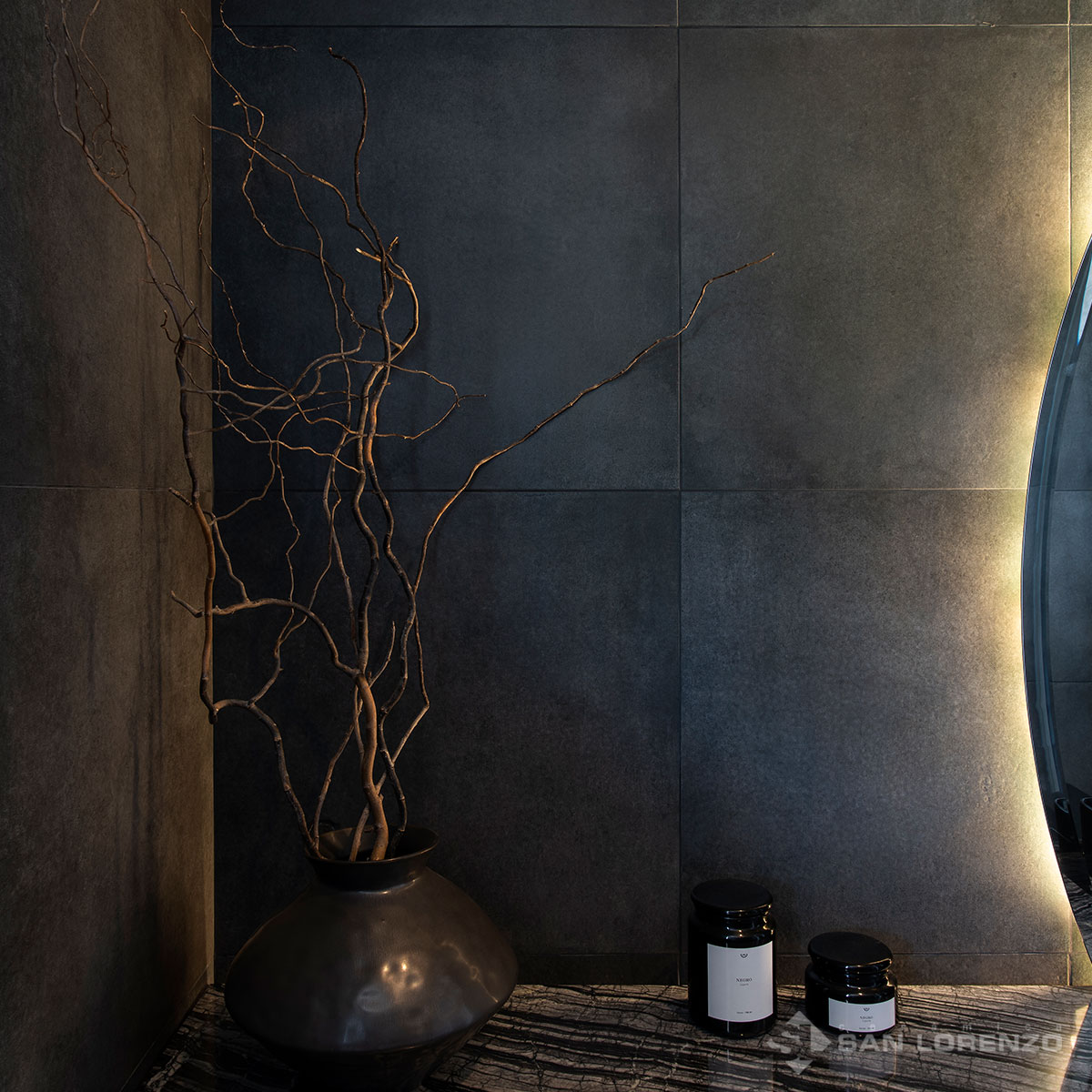 Porcelanato San Lorenzo 58x58 Terraferma Black