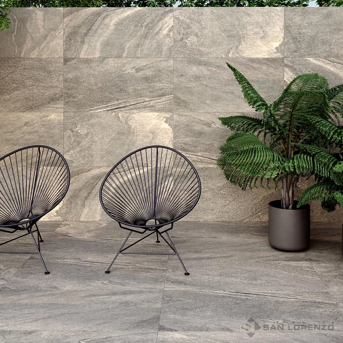 Porcelanato San Lorenzo 58x58 Rocca Ardesia Siena