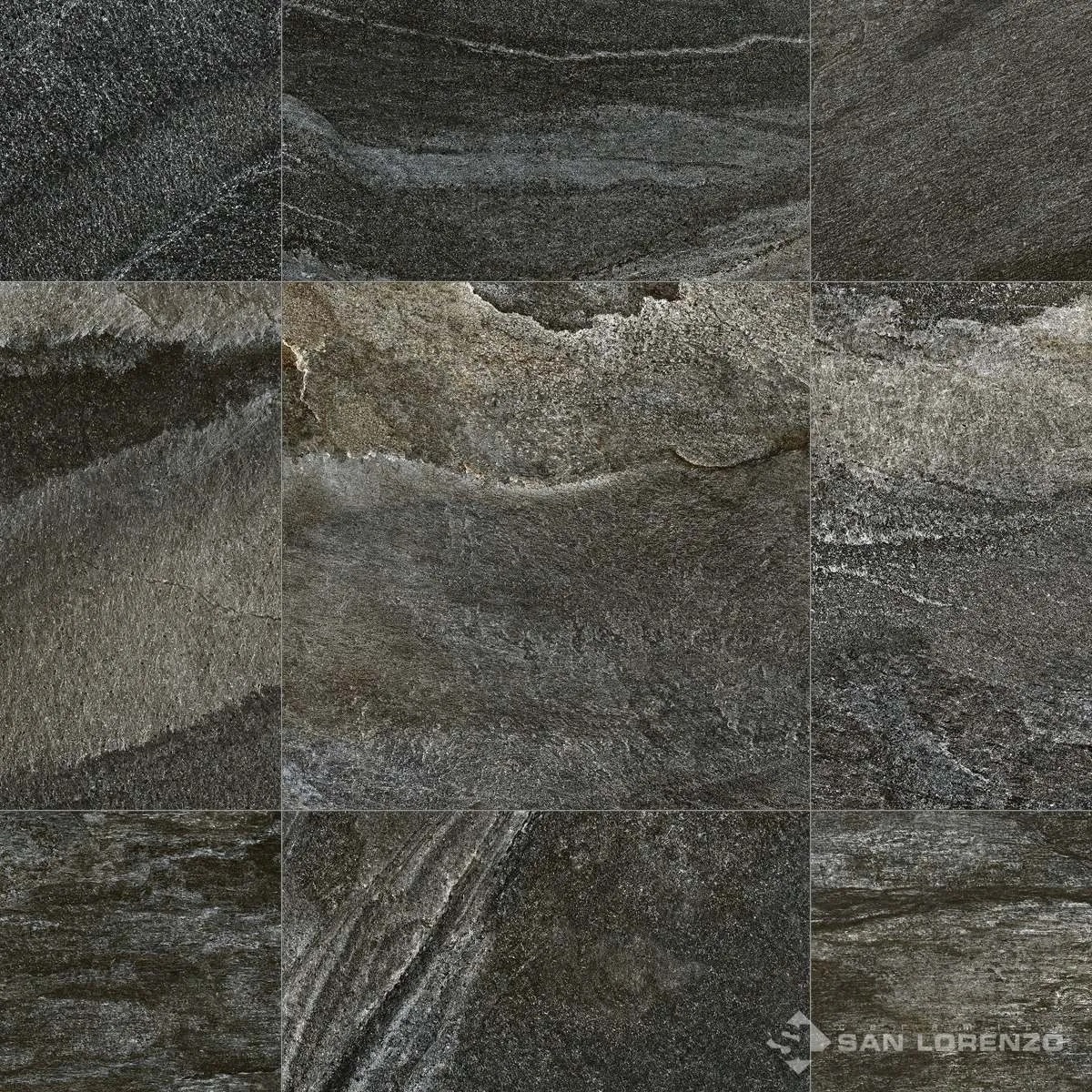 Porcelanato San Lorenzo 58x58 Rocca Ardesia Gris