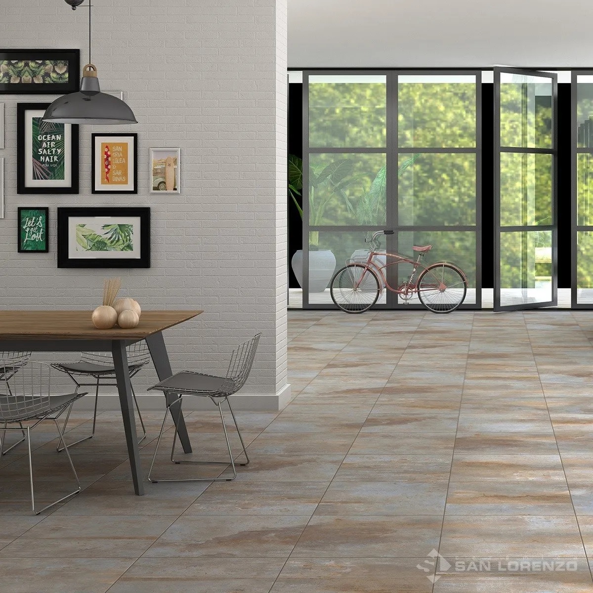 Porcelanato San Lorenzo 58x58 Foglio Griggio