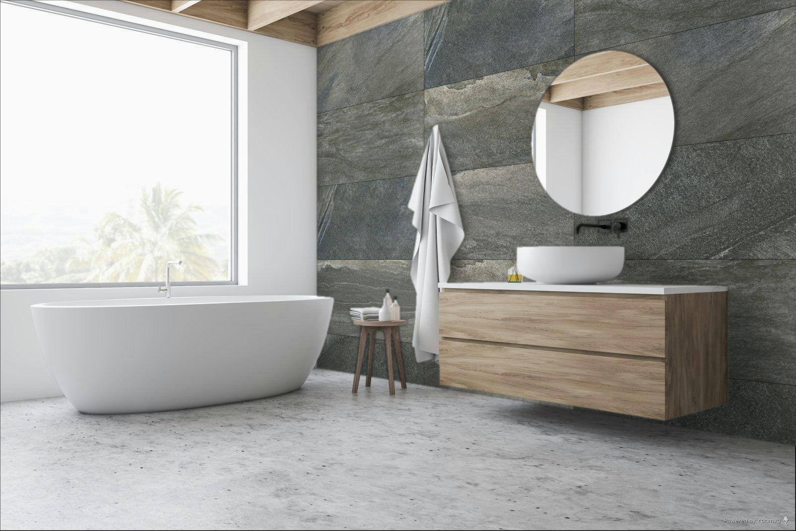 Porcelanato San Lorenzo 58x117 Rocca Ardesia Gris
