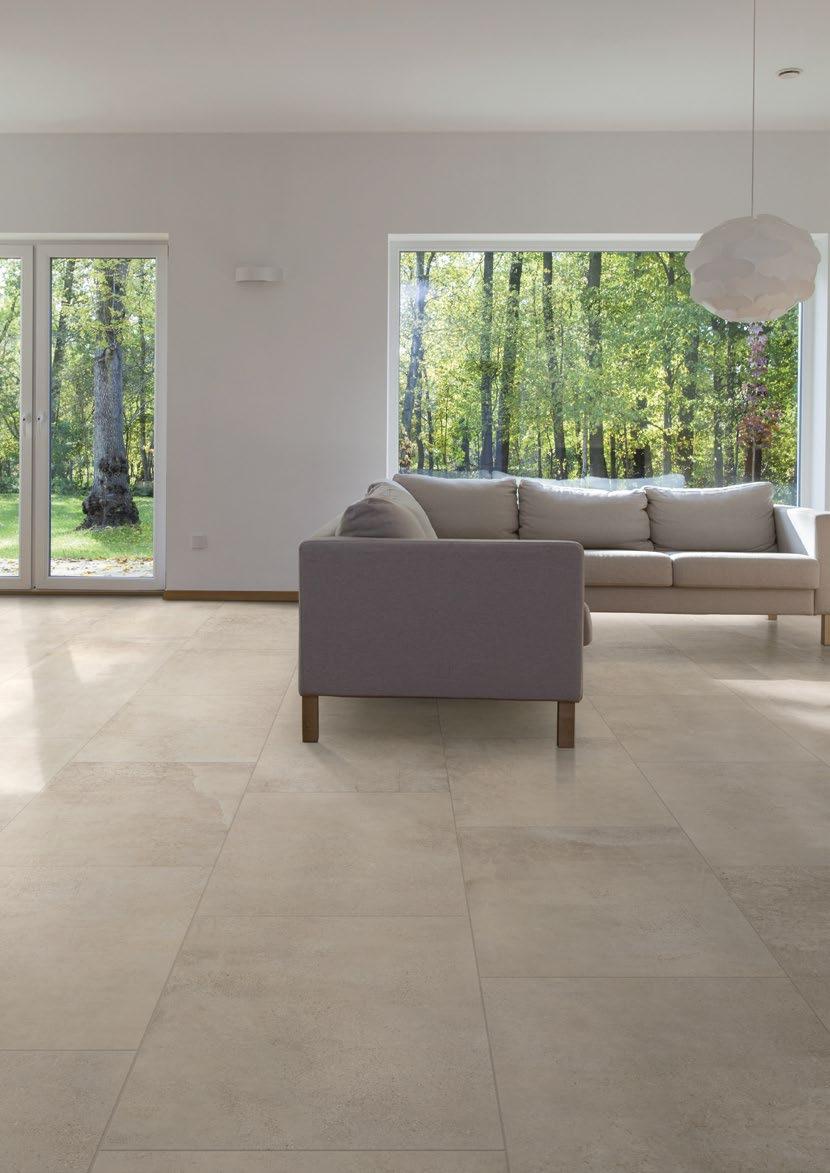 Porcelanato San Lorenzo 57x57 Marmol Travertino Blanco