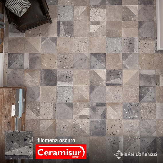Porcelanato San Lorenzo 57x57 Filomena Oscuro