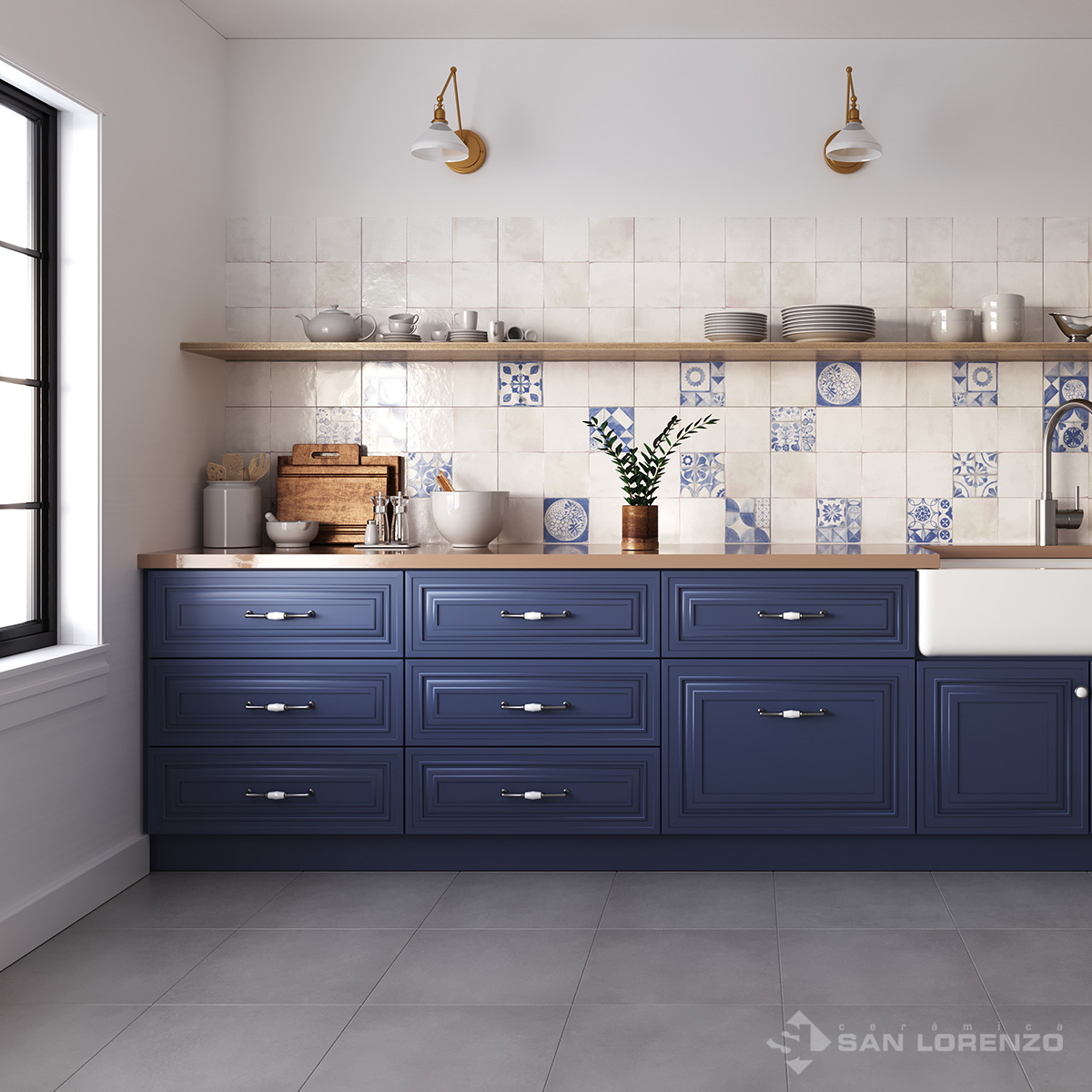 Ceramica San Lorenzo 45x45 Mediterrani Deco