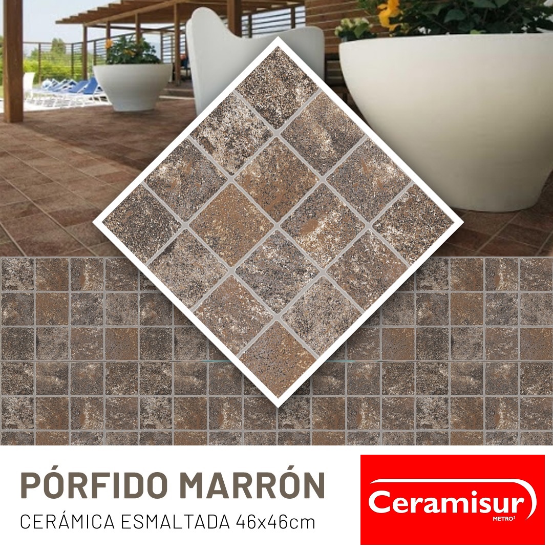 Cerámica Alberdi 46×46 Pórfido Marrón