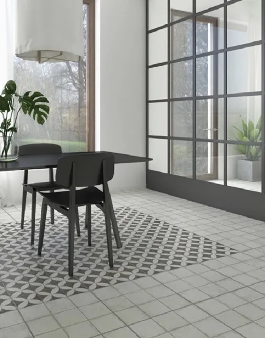 Ceramica San Lorenzo 45x45 Flower Black