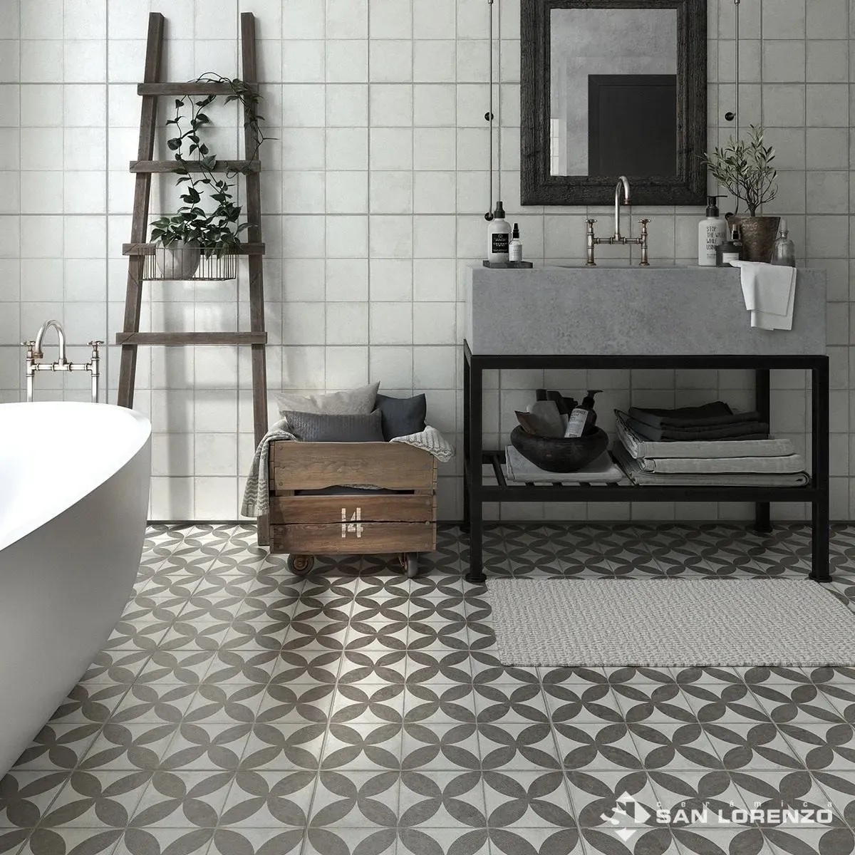 Ceramica San Lorenzo 45x45 Flower Base