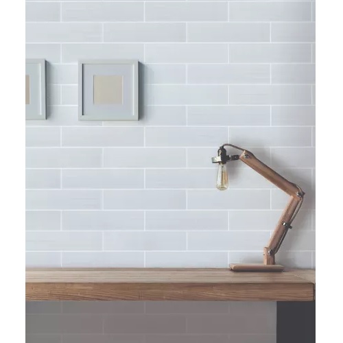 Ceramica Esmaltada Piu 6,9x28 Veneto Blanco Brillante