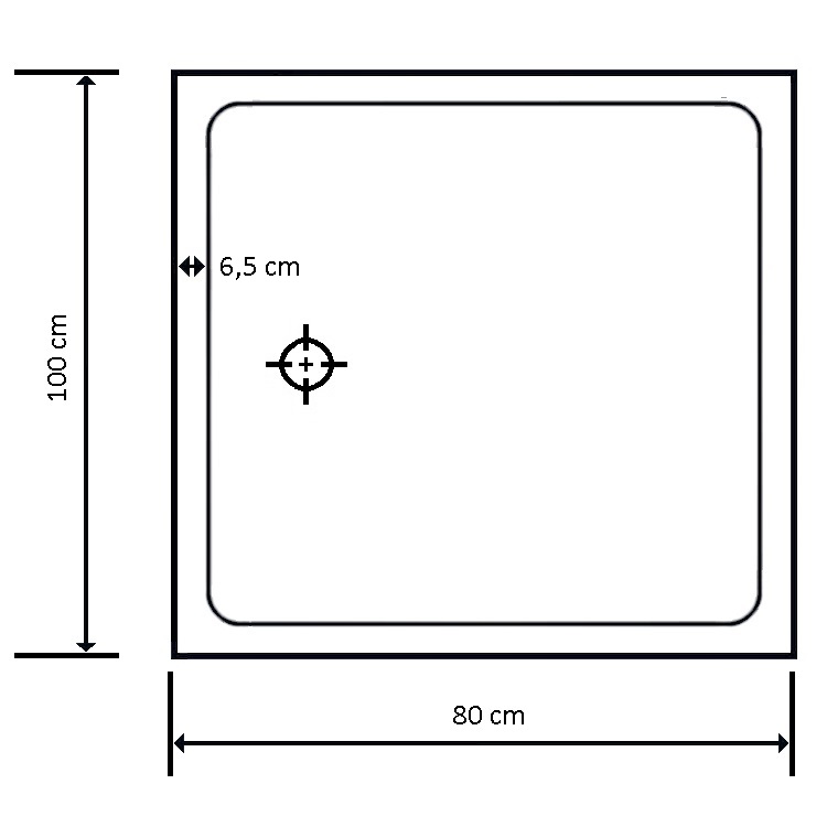 Receptaculo Pinghu Para Ducha De Acrilico Sanitario 80x100x5