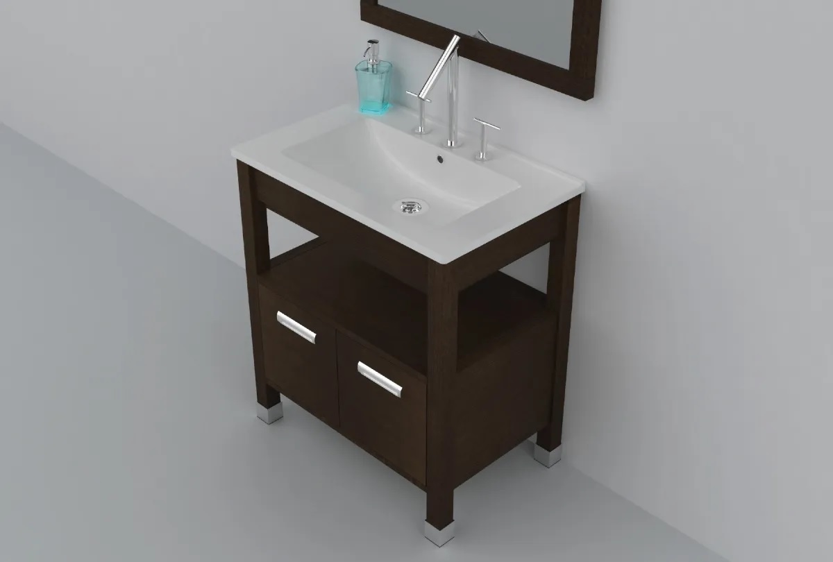 Vanitory De Pie Con Bacha Monocomando Campi Domus 85 Cm