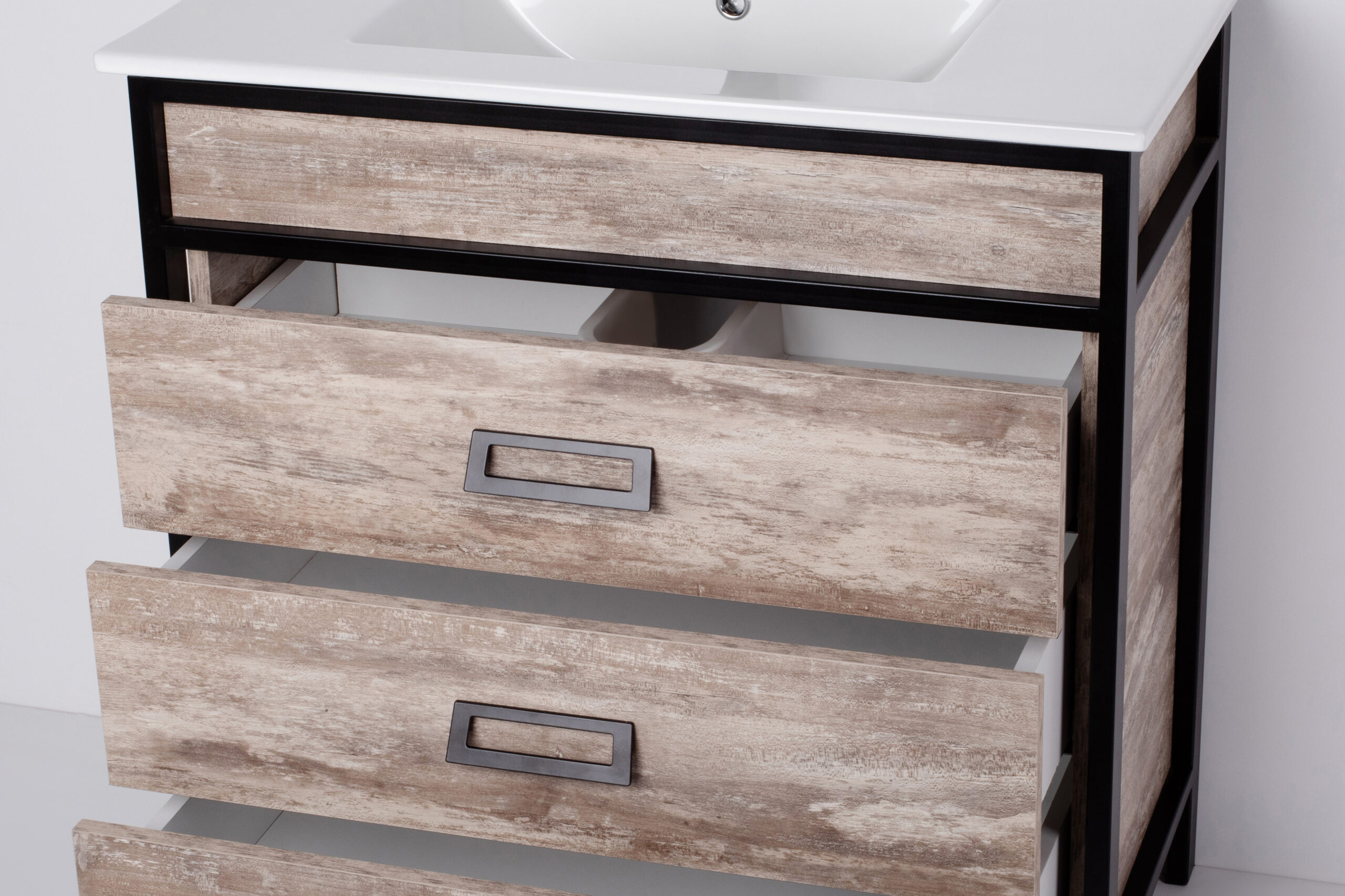 Vanitory De Pie Con Bacha Monocomando Campi Iron 60 Cm