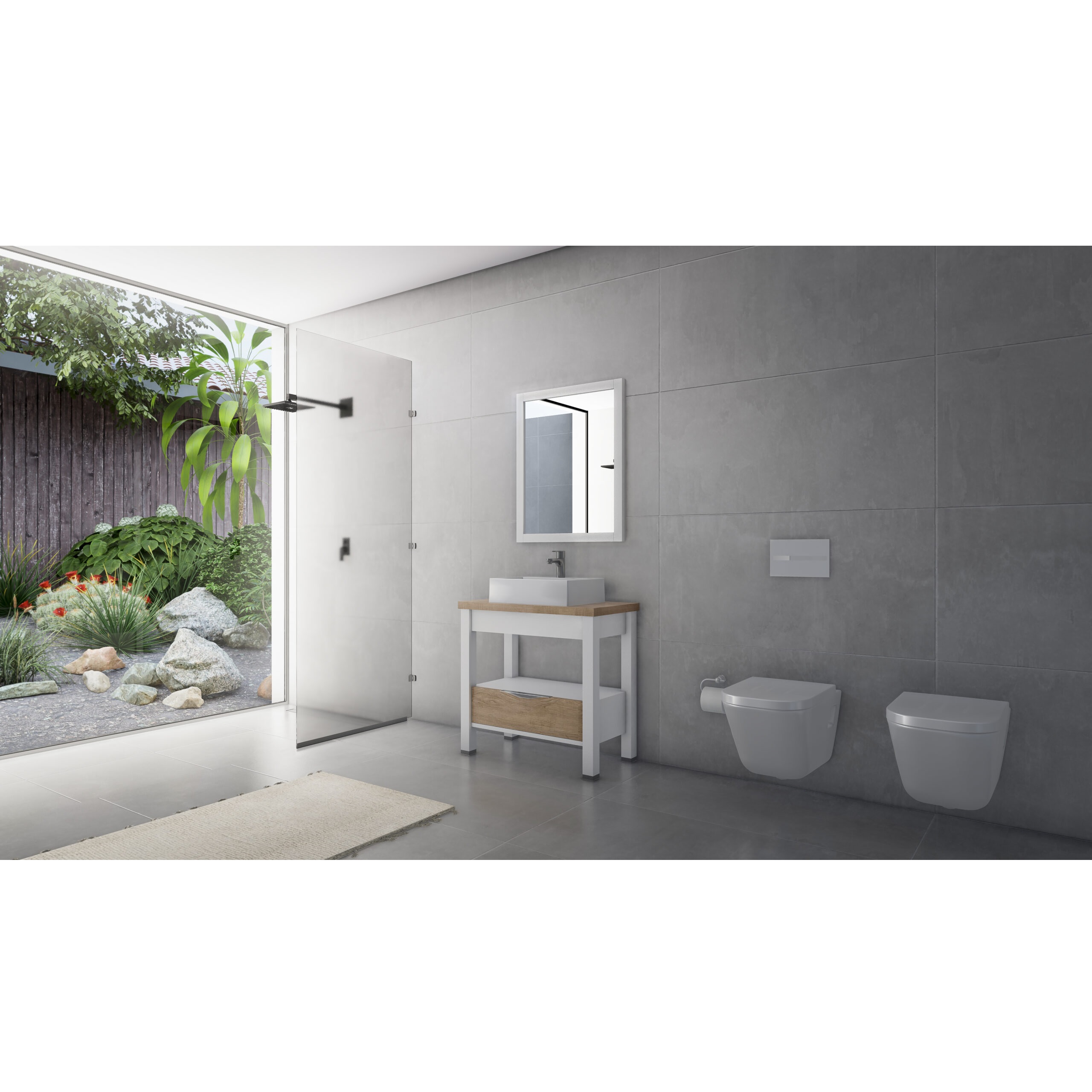Vanitory Para Bacha De Apoyo Campi Oak 60 Cm