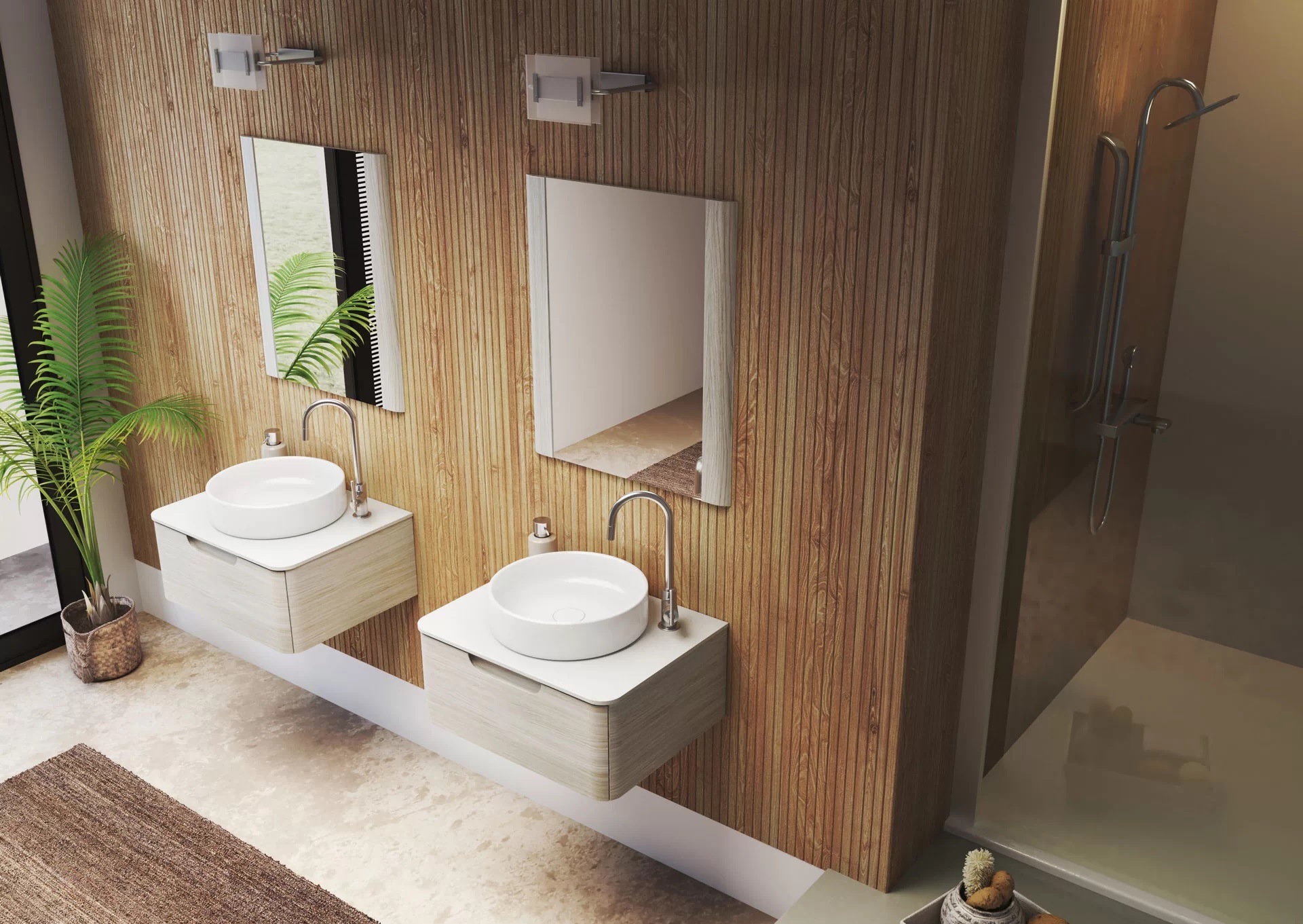 Vanitory De Colgar Schneider Uniq 60 Cm Artico (1 Cajón)