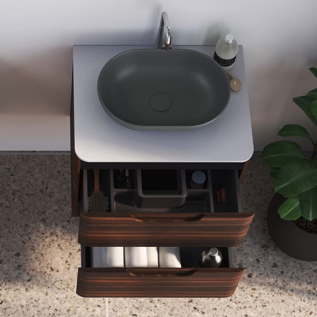 Vanitory De Colgar Schneider Uniq 60 Cm Oliva