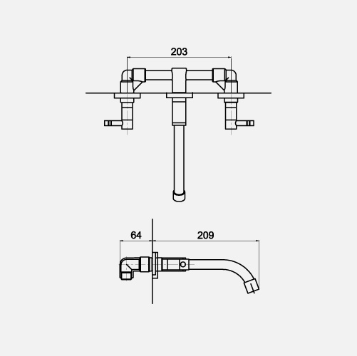 Grifería De Pared Para Lavatorio Andez Match 550.19