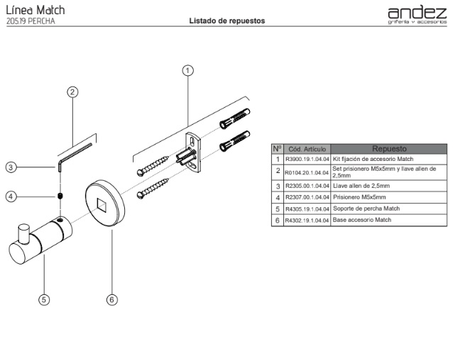 Percha Simple Andez Match