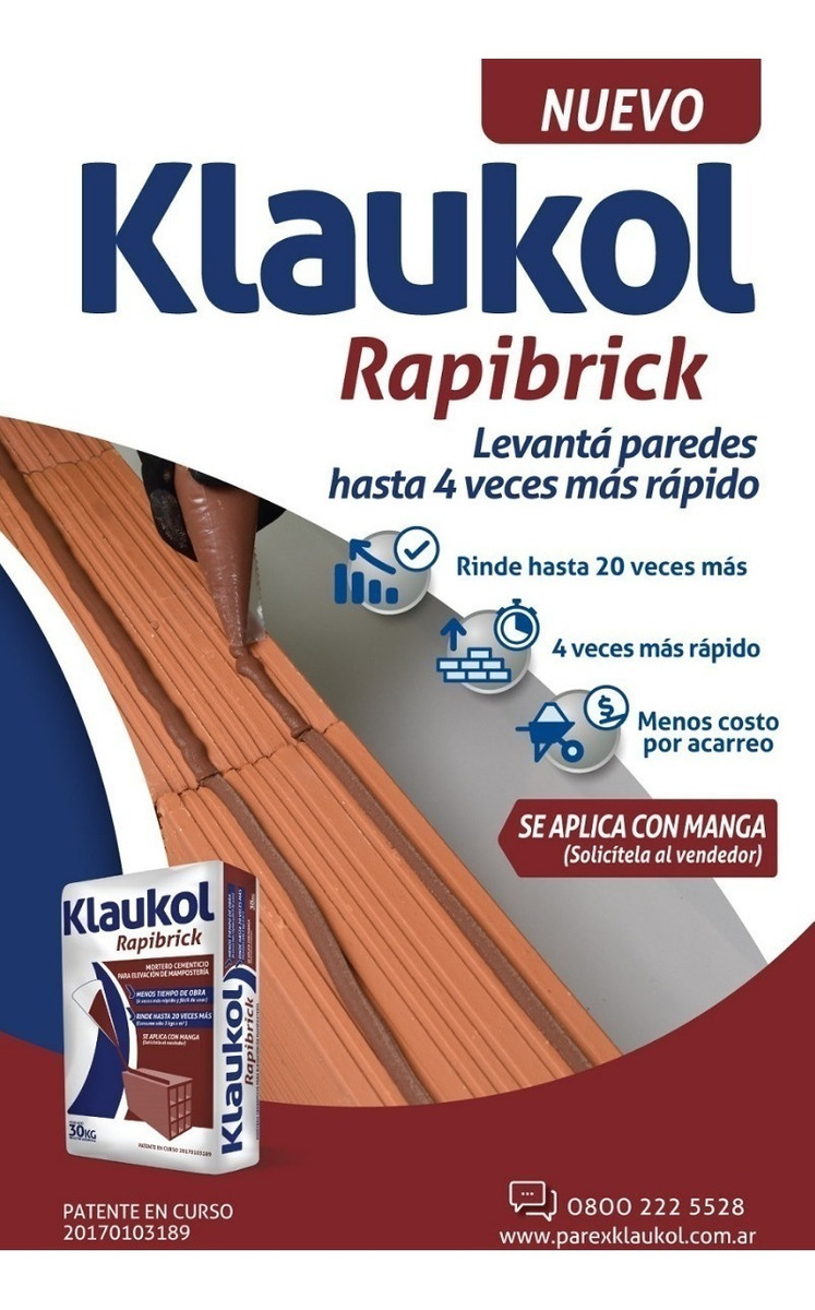 Adhesivo Klaukol Rapibrick - 30Kg