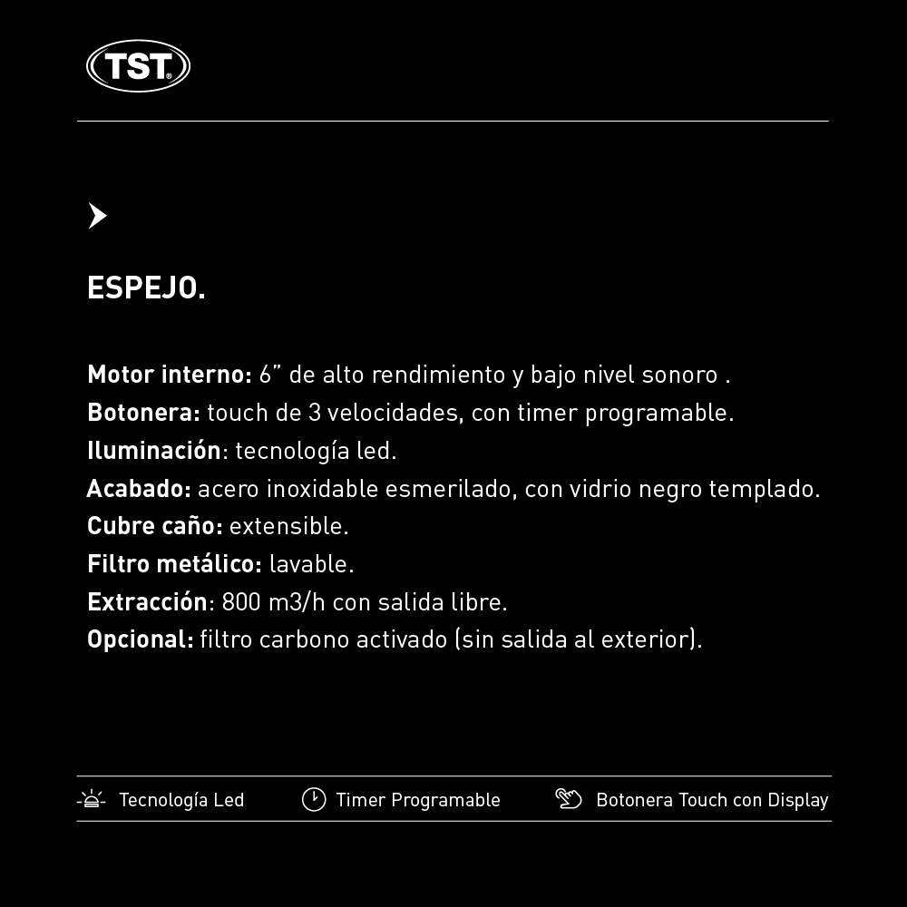 Campana TST Espejo 60 Cm
