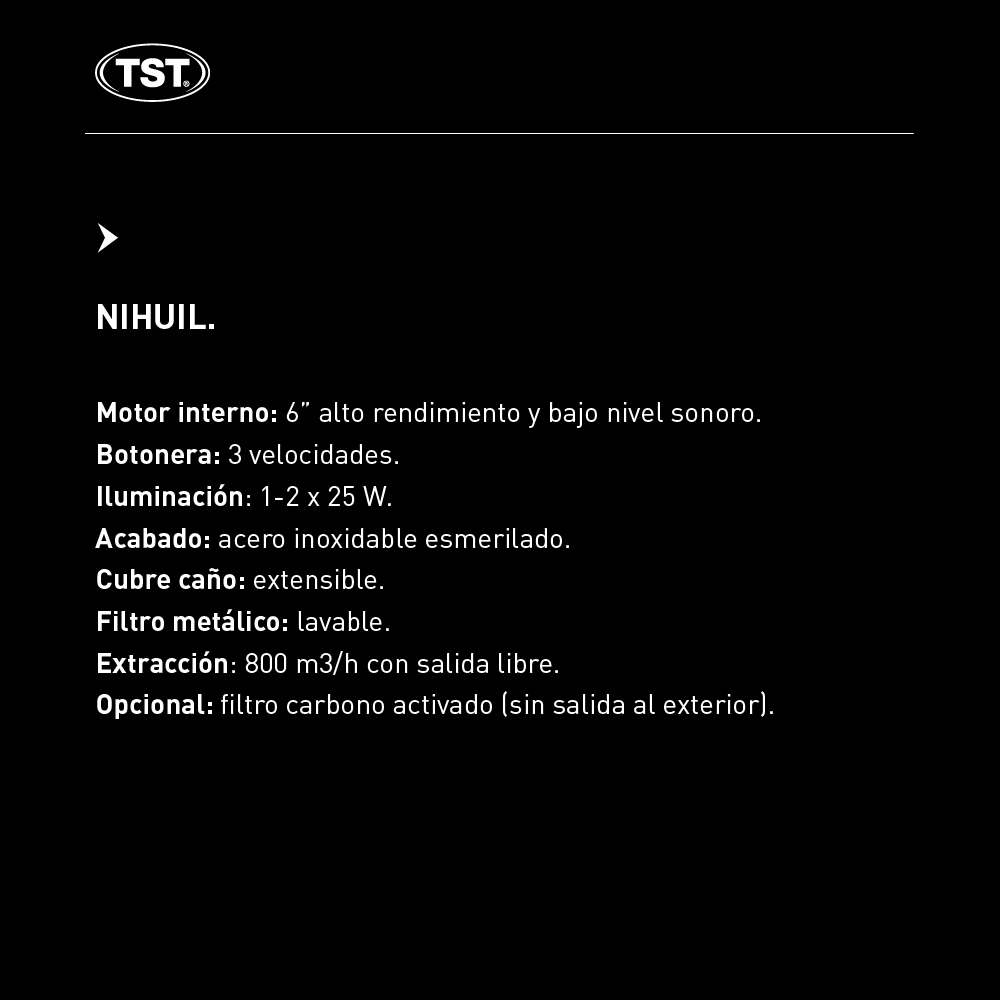 Campana TST Nihuil 60 Cm Sin Salida