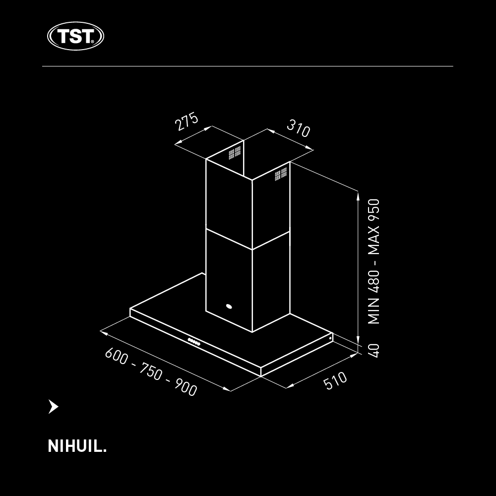 Campana TST Nihuil 60 Cm Sin Salida