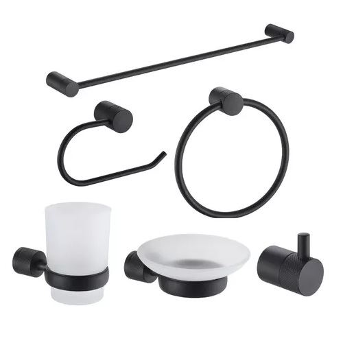 Toallero Aro Peirano Fabric Negro 17020N