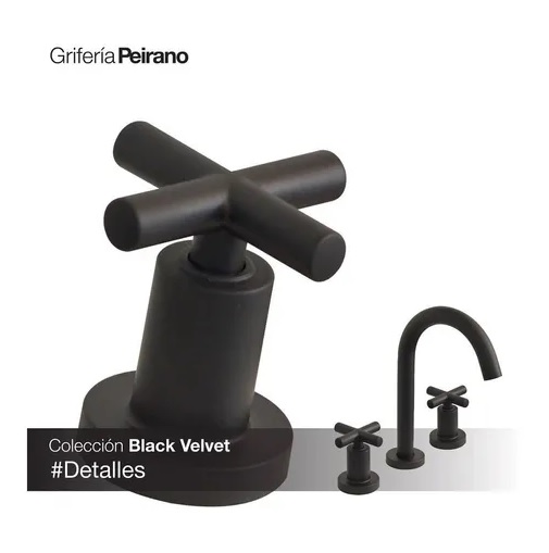 Griferia Para Lavatorio Peirano Black Velvet 60-190