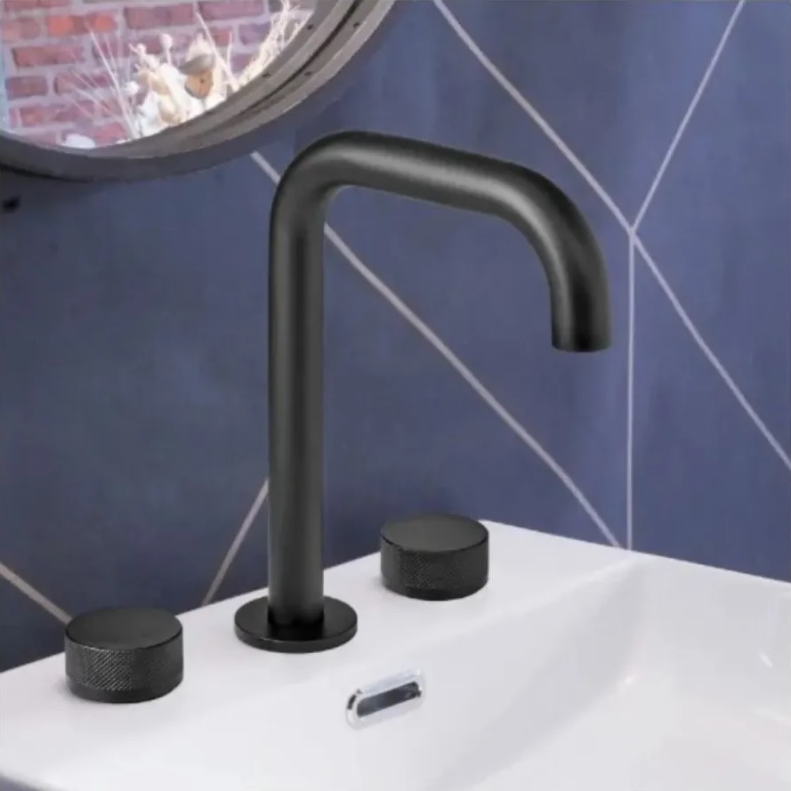 Griferia Para Lavatorio Peirano Fabric Negra 60-100N