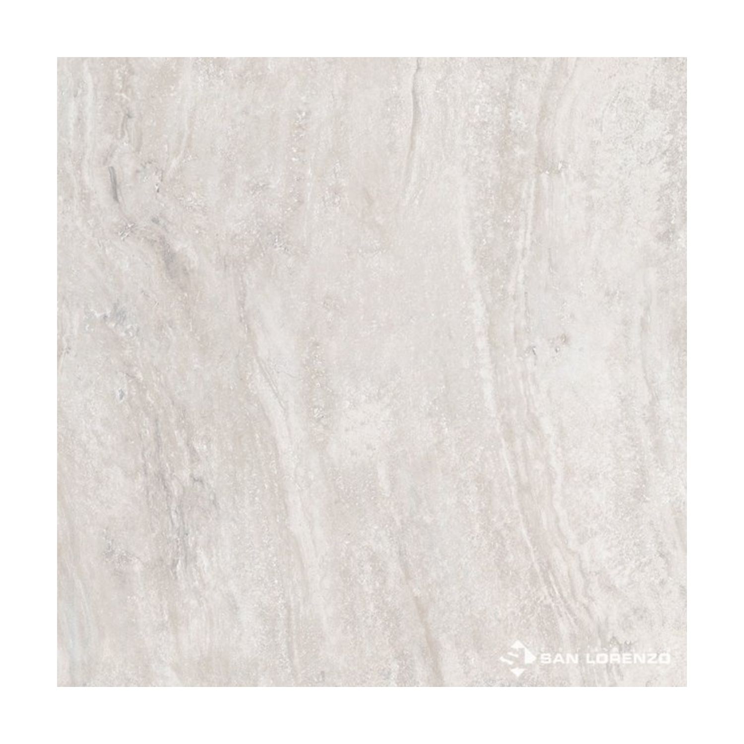 Porcelanato San Lorenzo 57x57 Marmol Travertino Blanco