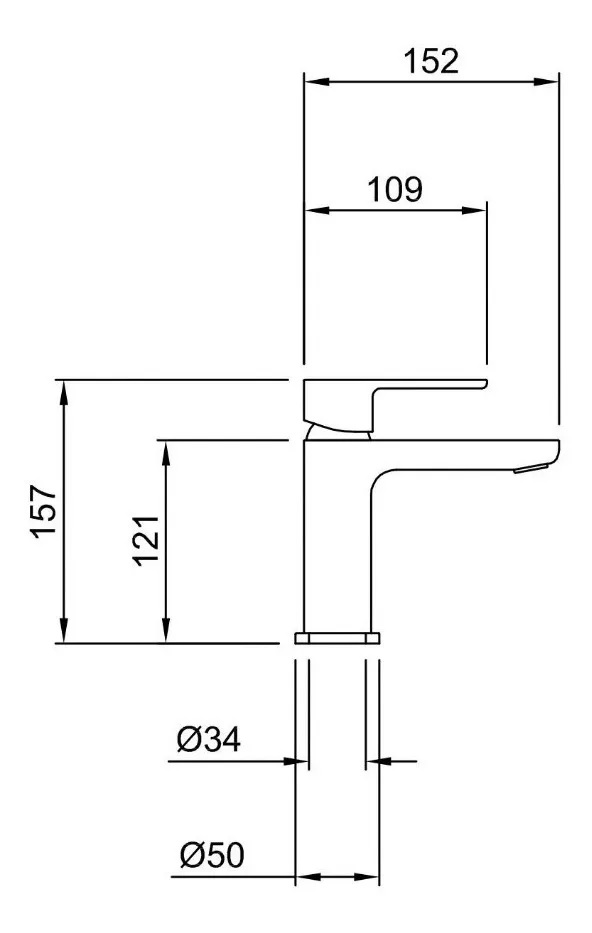 Griferia Monocomando Para Lavatorio Peirano Vera Baja 60-180