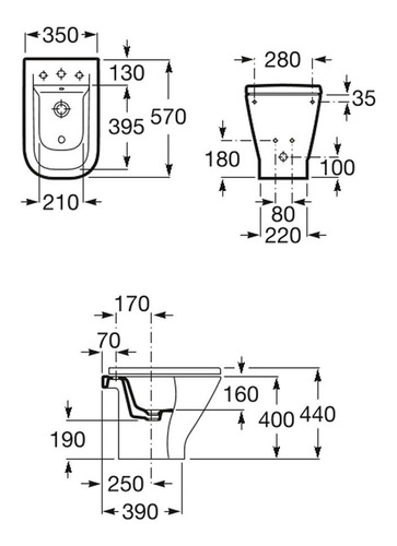 Bidet Roca Gap De 1 Agujero Blanco