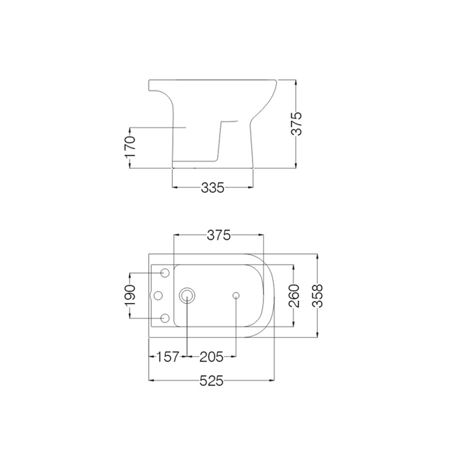 Bidet Ferrum Bari Blanco 3 Agujeros